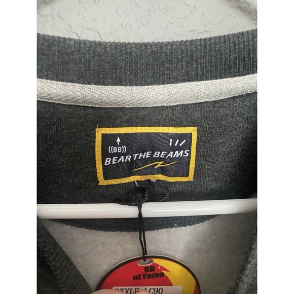 Bear The Beams Long Sleeve Grey Blue Orange Stripe Sweater Sweatshirt Boys Xl - Picture 7 of 9